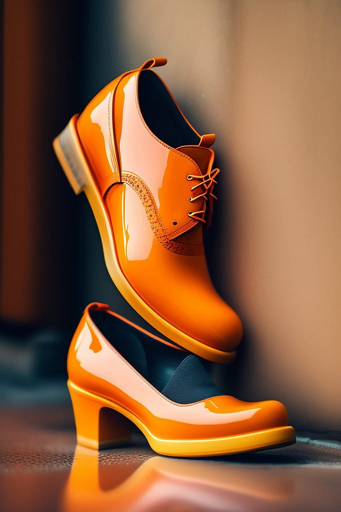 shoes, orange shoes, footwear